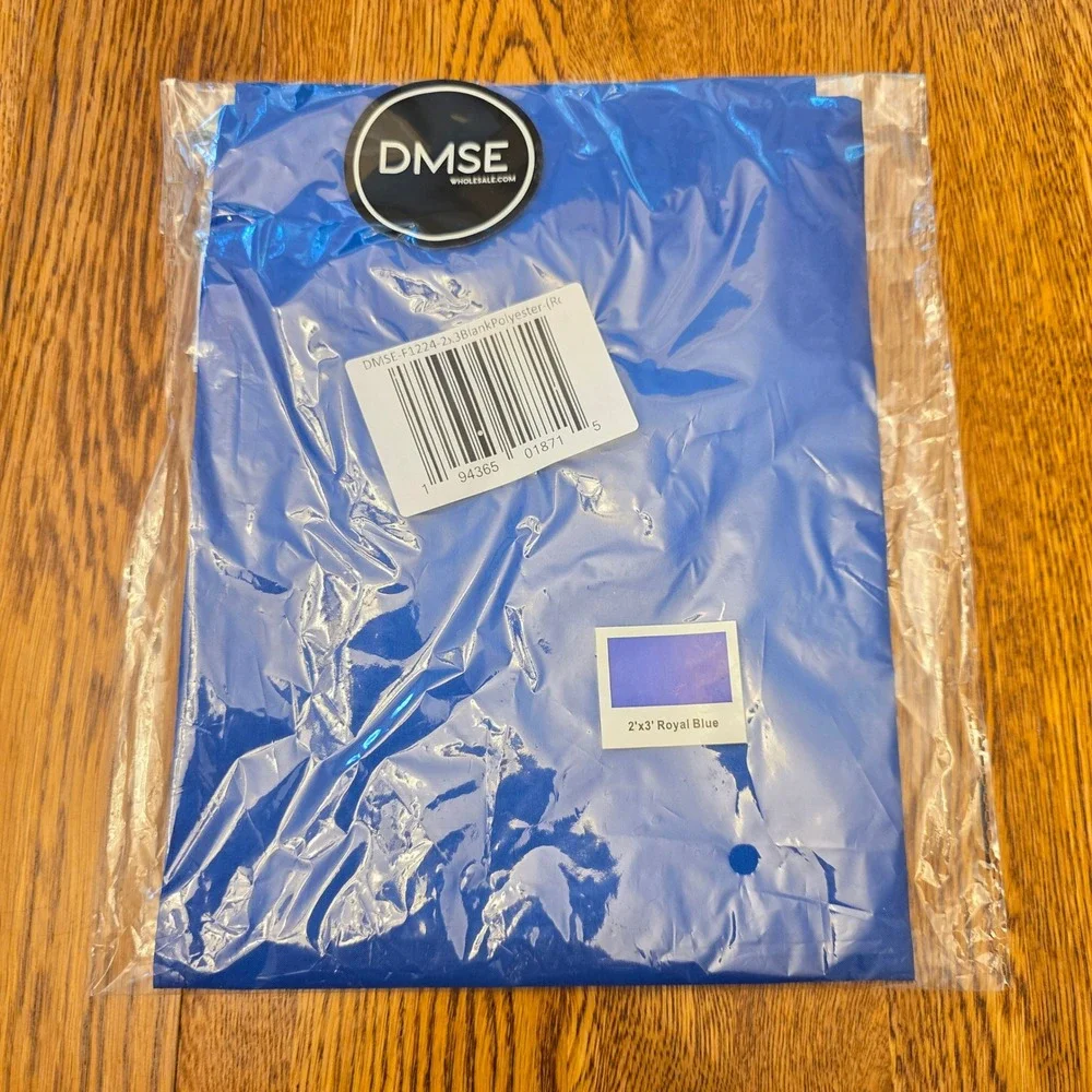 New Royal Blue Solid Color Flag 2x3 ft Durable Polyester Reinforced Seams Banner